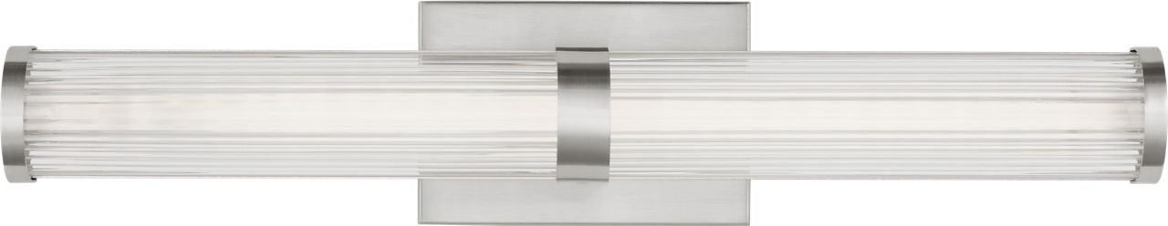 Syden Medium LED Wall / Bath Brushed Nickel Bulbs Inc