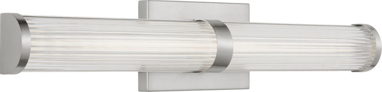 Syden Medium LED Wall / Bath Brushed Nickel Bulbs Inc