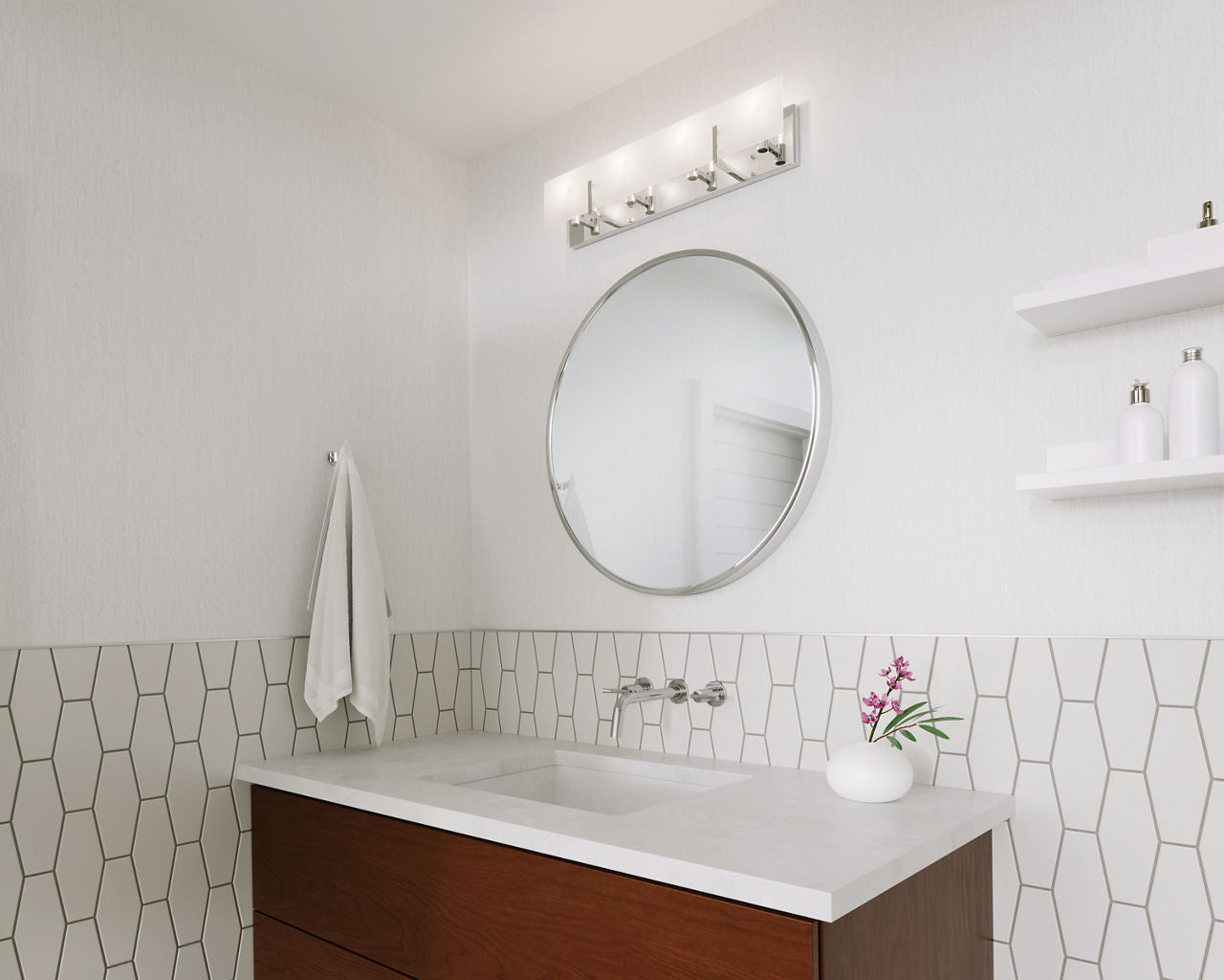 Syll Four Light Wall / Bath Sconce | Chrome