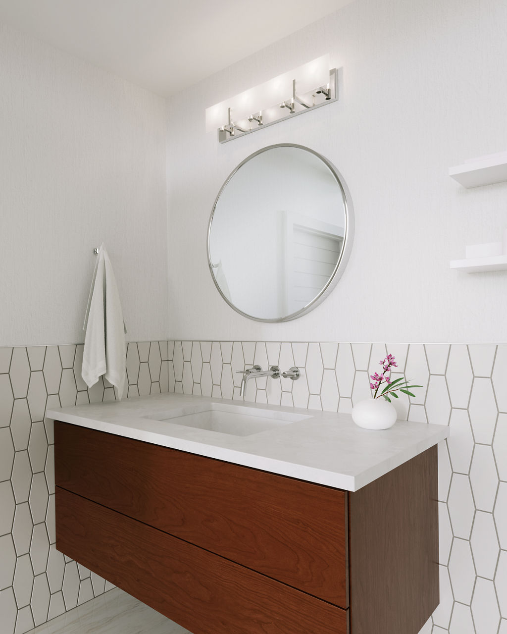 Syll Four Light Wall / Bath Sconce | Chrome