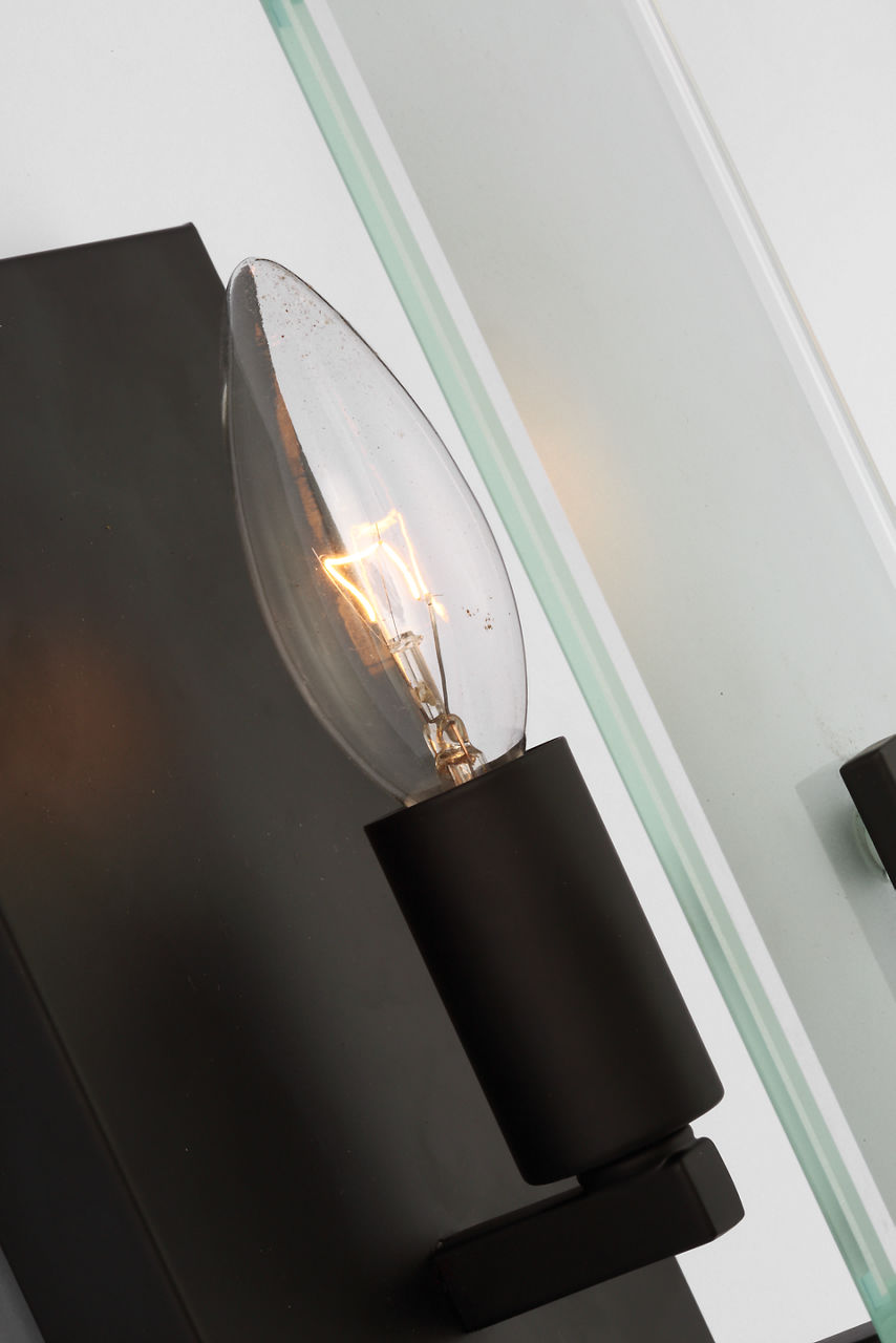 Syll One Light Wall / Bath Sconce | Sconce Midnight Black
