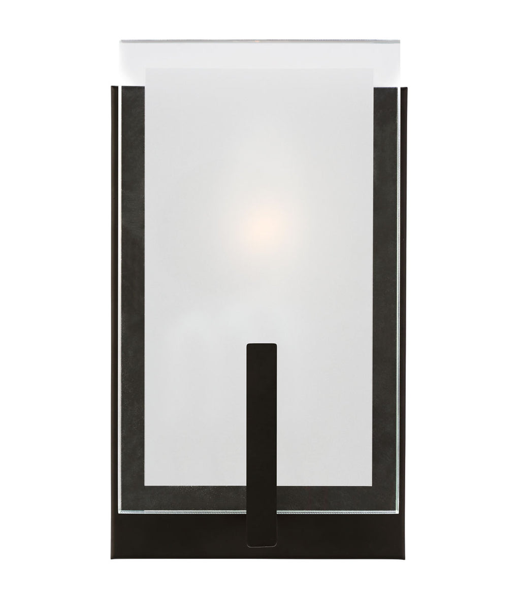 Syll One Light Wall / Bath Sconce | Sconce Midnight Black Bulbs Included
