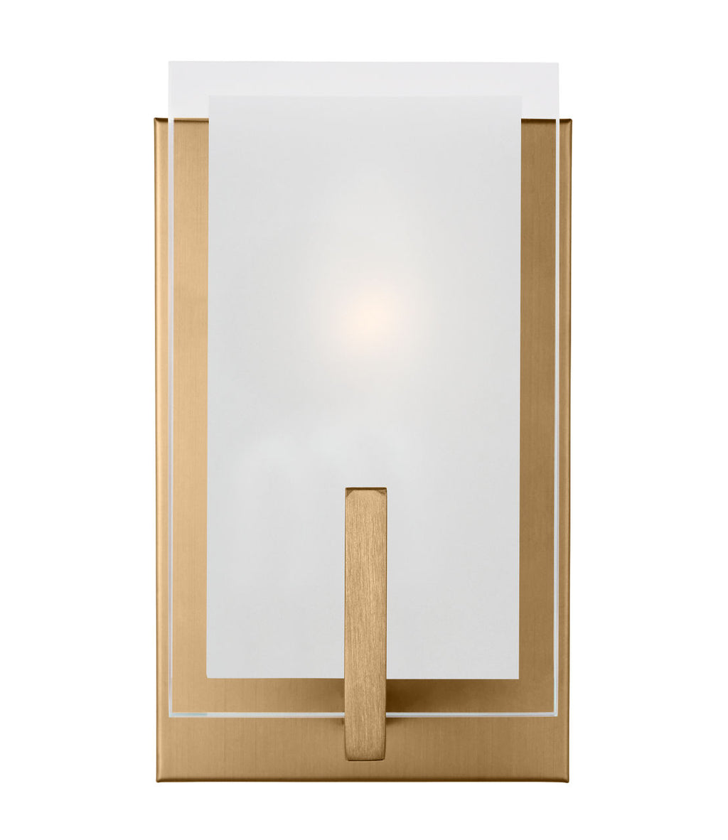 Syll One Light Wall / Bath Sconce | Sconce Satin Brass Bulbs Included