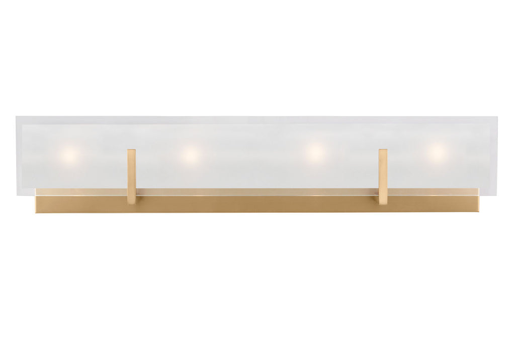 Syll Four Light Wall / Bath Sconce | Satin Brass Bulbs Included