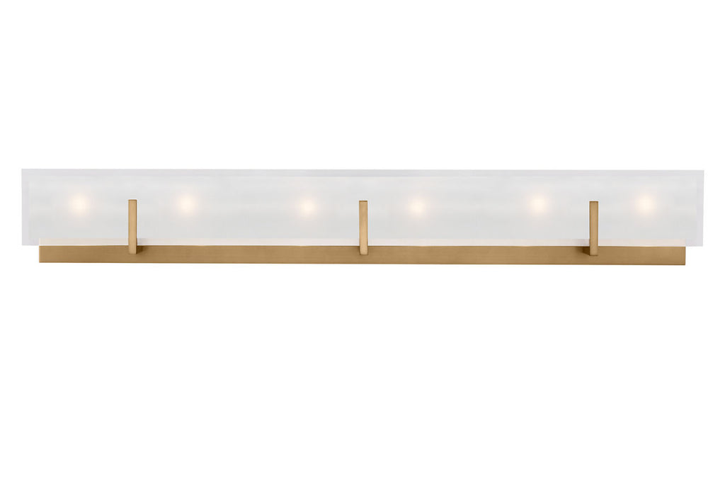 Syll Six Light Wall / Bath Sconce | Satin Brass Bulbs Included