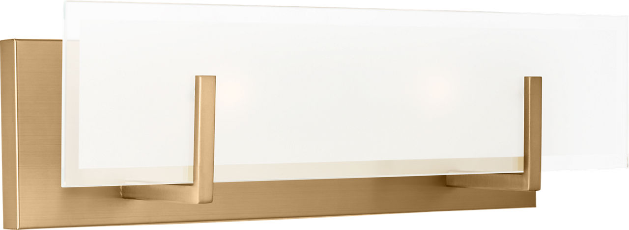 Syll Two Light Wall / Bath Sconce | Satin Brass