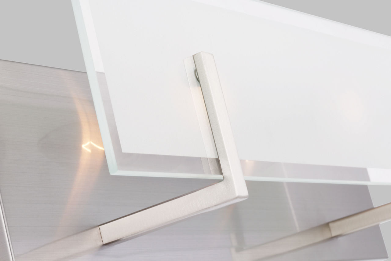 Syll Two Light Wall / Bath Sconce | Brushed Nickel Bulbs Included