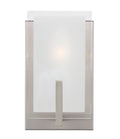 Syll One Light Wall / Bath Sconce | Sconce Brushed Nickel Bulbs Included