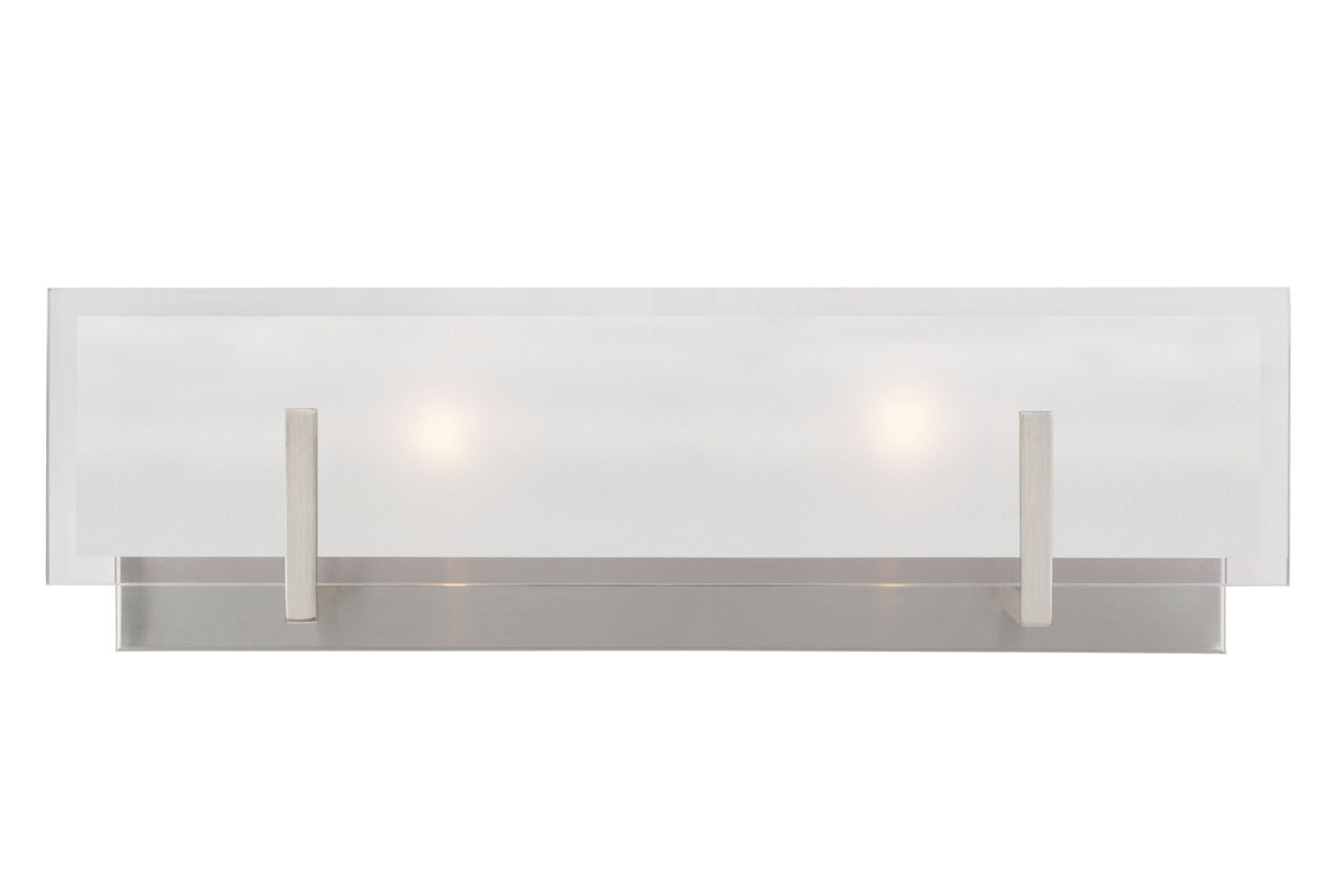 Syll Two Light Wall / Bath Sconce | Brushed Nickel Bulbs Included