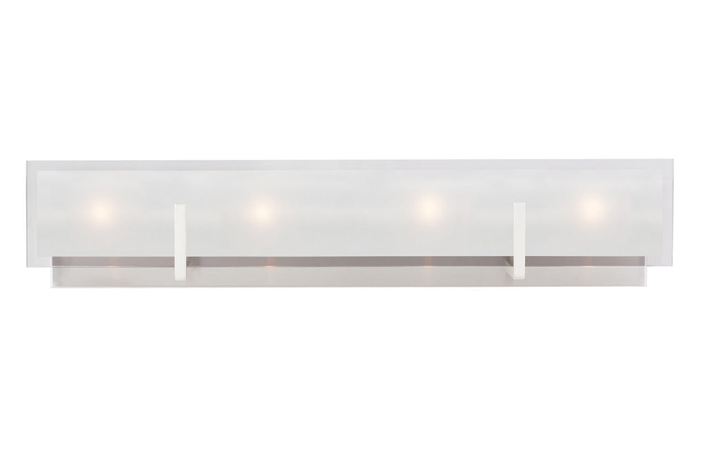 Syll Four Light Wall / Bath Sconce | Brushed Nickel Bulbs Included