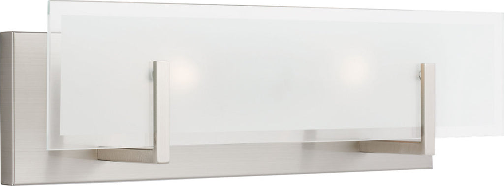 Syll Two Light Wall / Bath Sconce | Brushed Nickel Bulbs Included