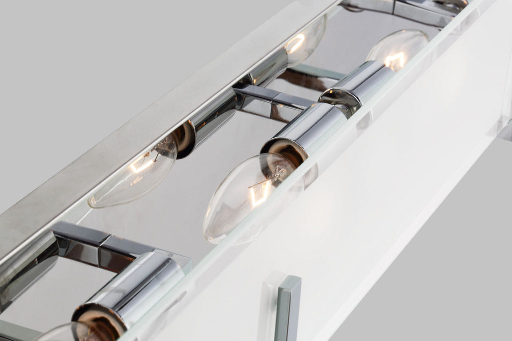 Syll Four Light Wall / Bath Sconce | Chrome Bulbs Included