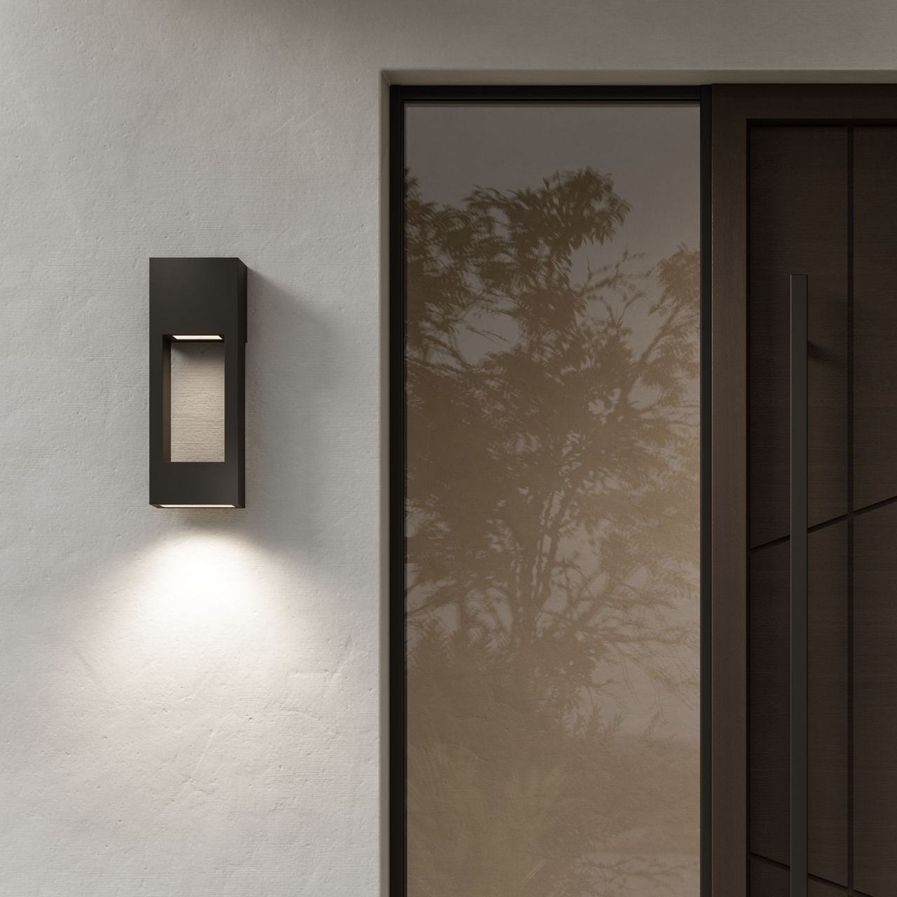 Testa Medium LED Outdoor Wall Lantern Black Bulbs Inc