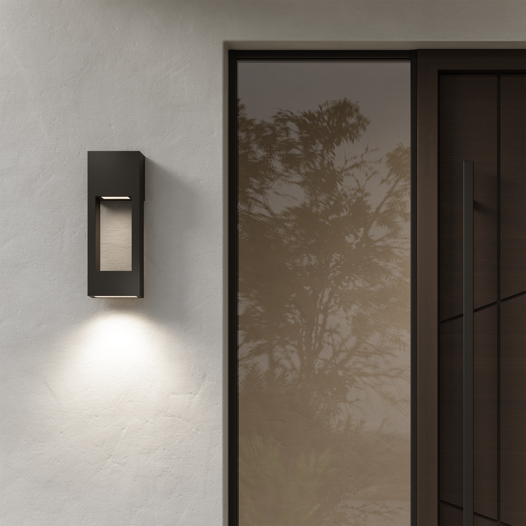 Testa Medium LED Outdoor Wall Lantern Black Bulbs Inc