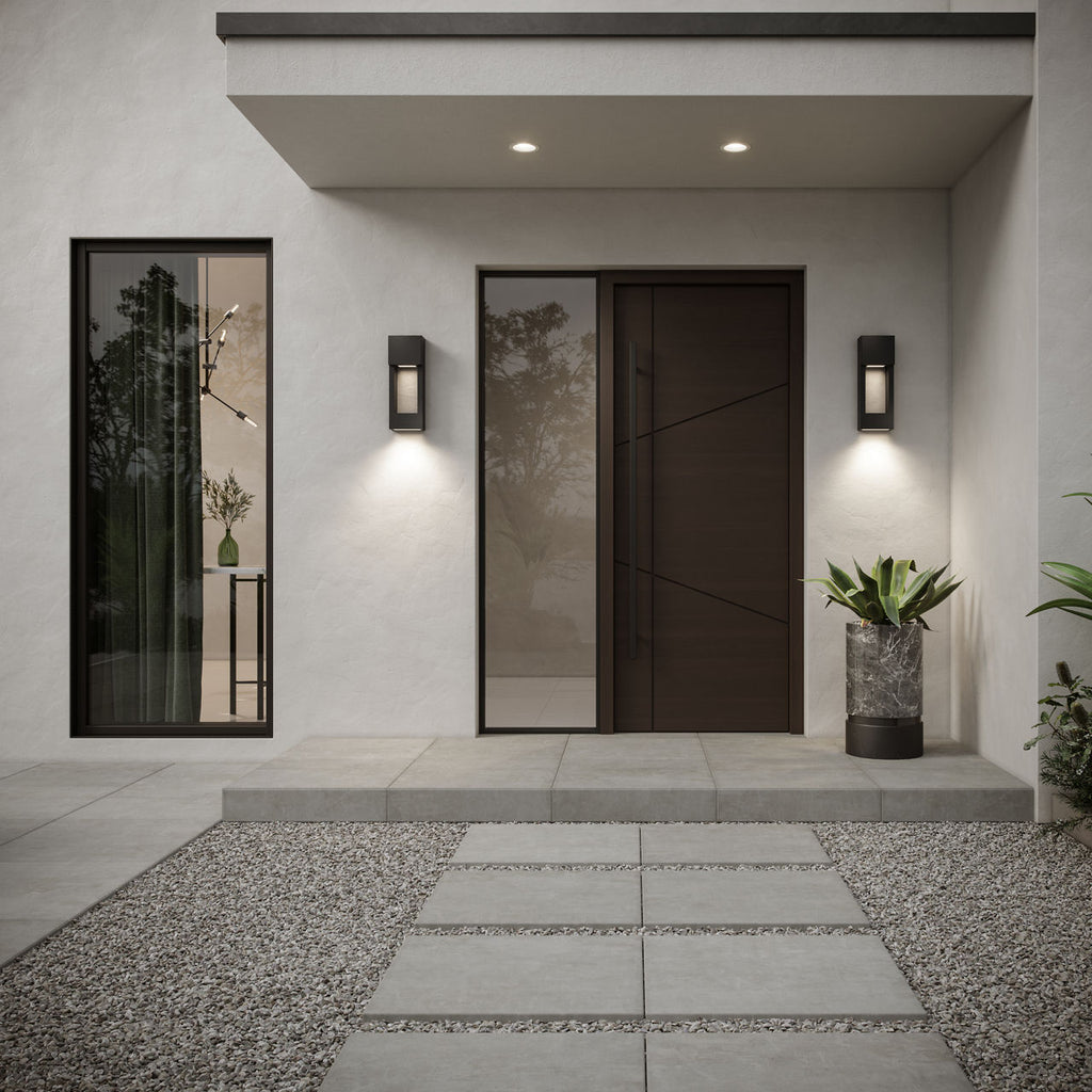 Testa Medium LED Outdoor Wall Lantern Black Bulbs Inc