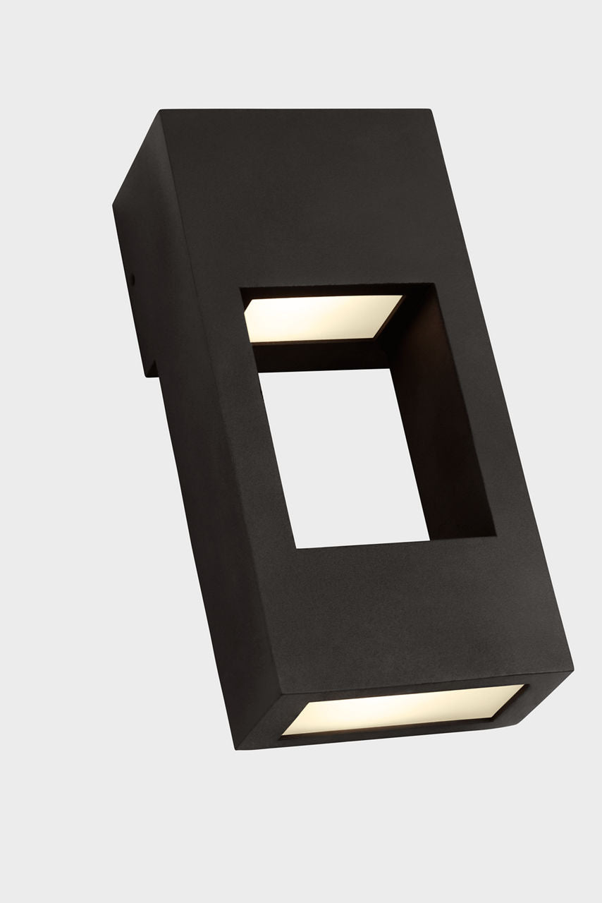 Testa Small LED Outdoor Wall Lantern Black Bulbs Inc