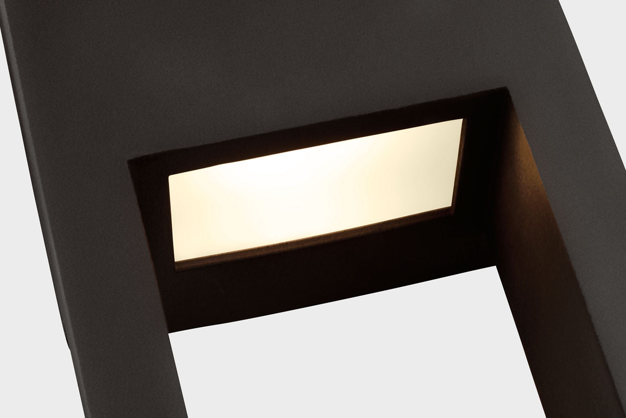 Testa Medium LED Outdoor Wall Lantern Black Bulbs Inc