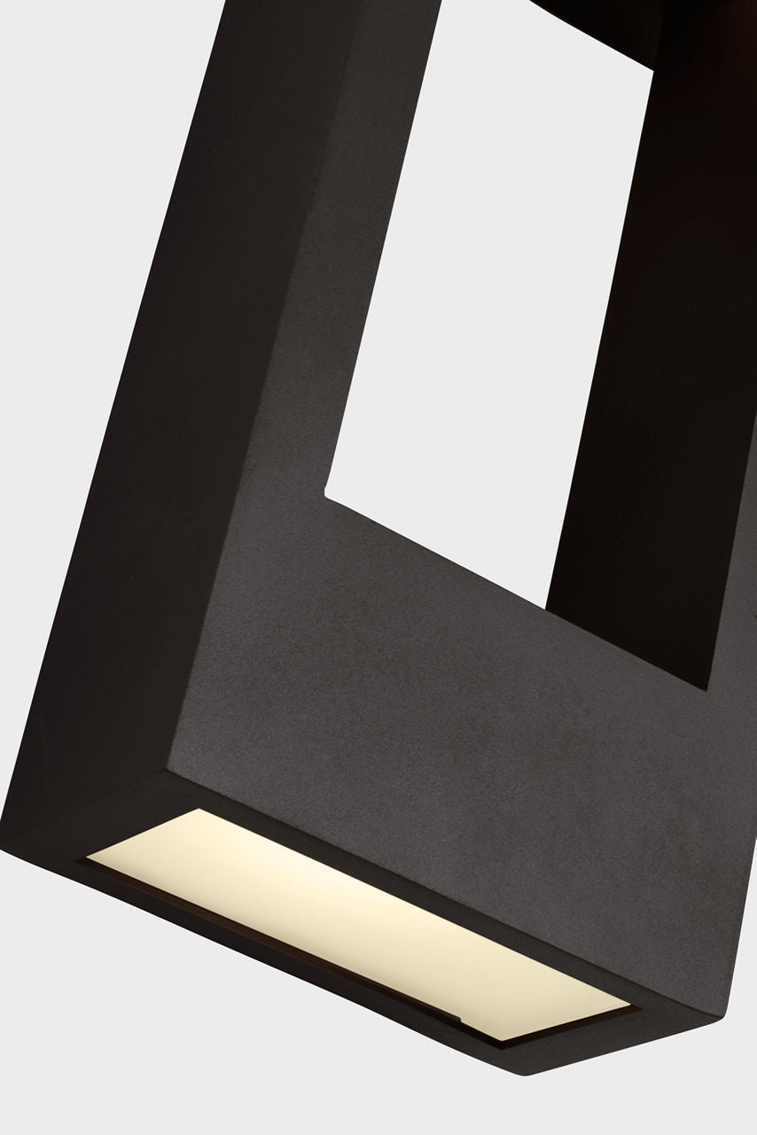 Testa Large LED Outdoor Wall Lantern Black Bulbs Inc
