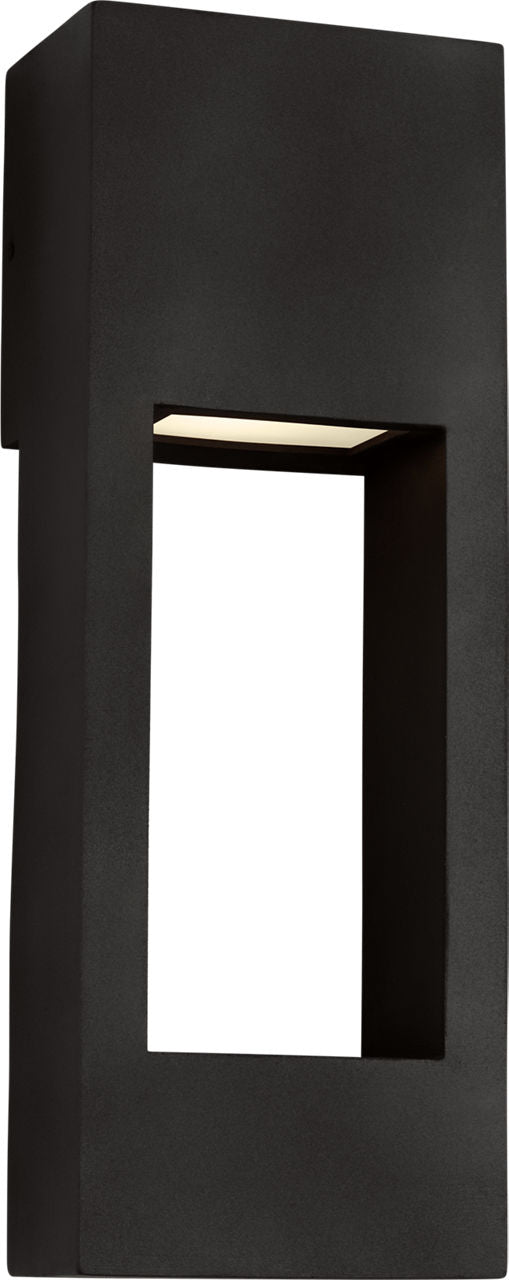 Testa Medium LED Outdoor Wall Lantern Black Bulbs Inc