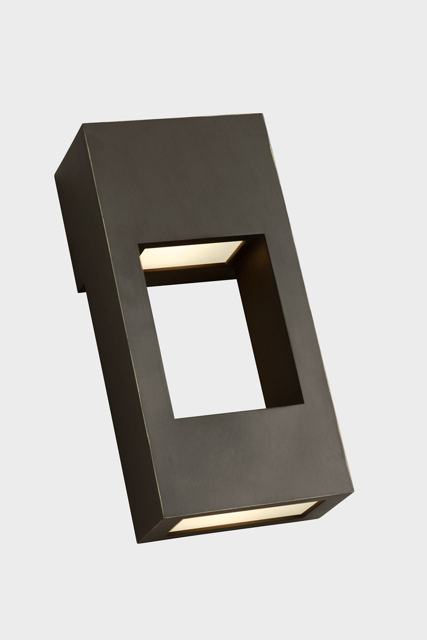 Testa Small LED Outdoor Wall Lantern Antique Bronze Bulbs Inc