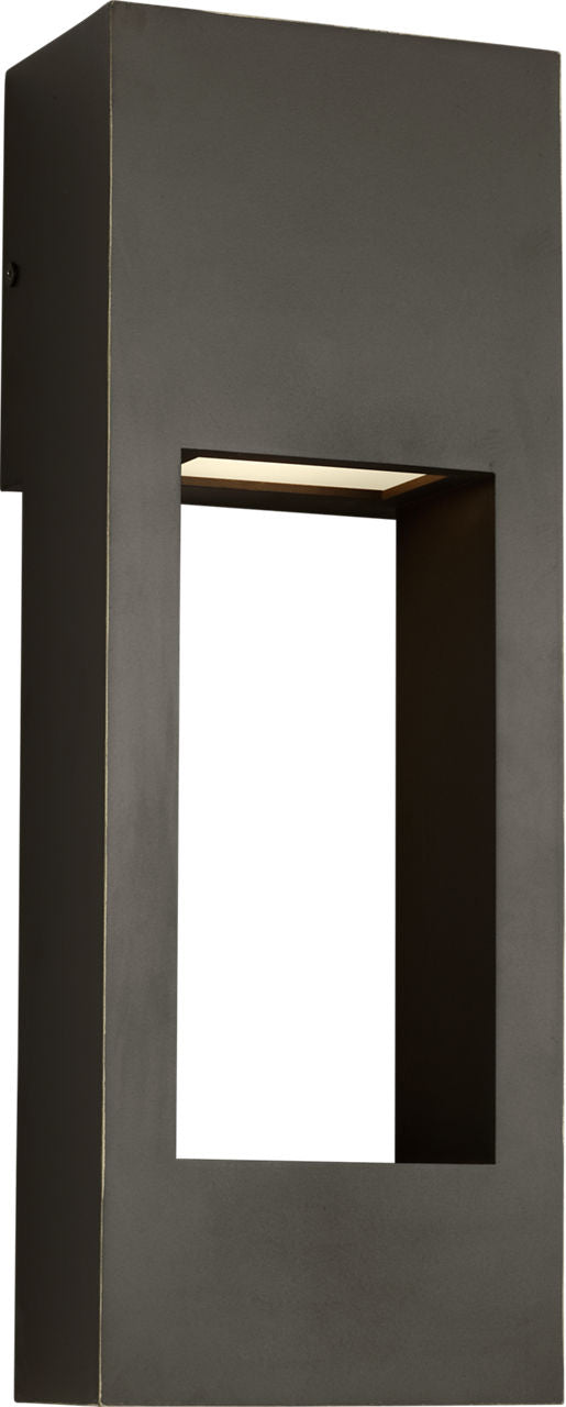 Testa Medium LED Outdoor Wall Lantern Antique Bronze Bulbs Inc
