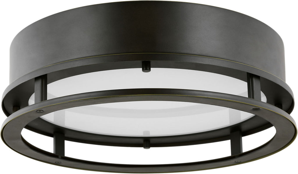 Union LED Outdoor Flush Mount Antique Bronze Bulbs Included