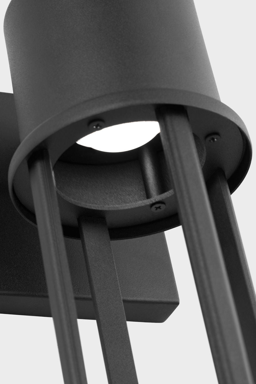 Union Small LED Outdoor Wall Lantern Black Bulbs Inc