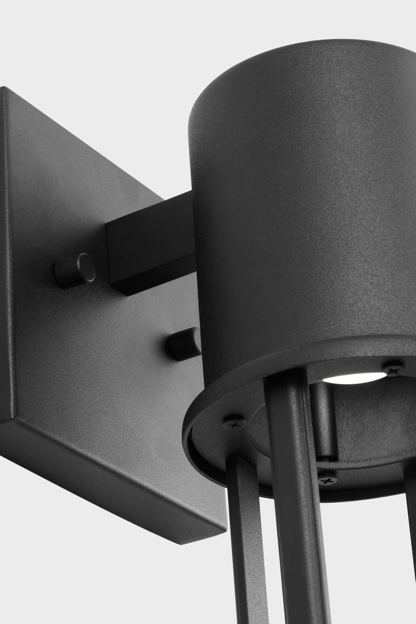 Union Medium LED Outdoor Wall Lantern Black Bulbs Inc