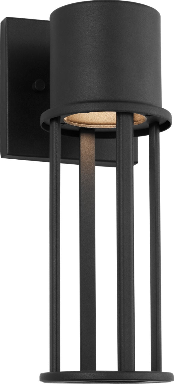 Union Small LED Outdoor Wall Lantern Black Bulbs Inc