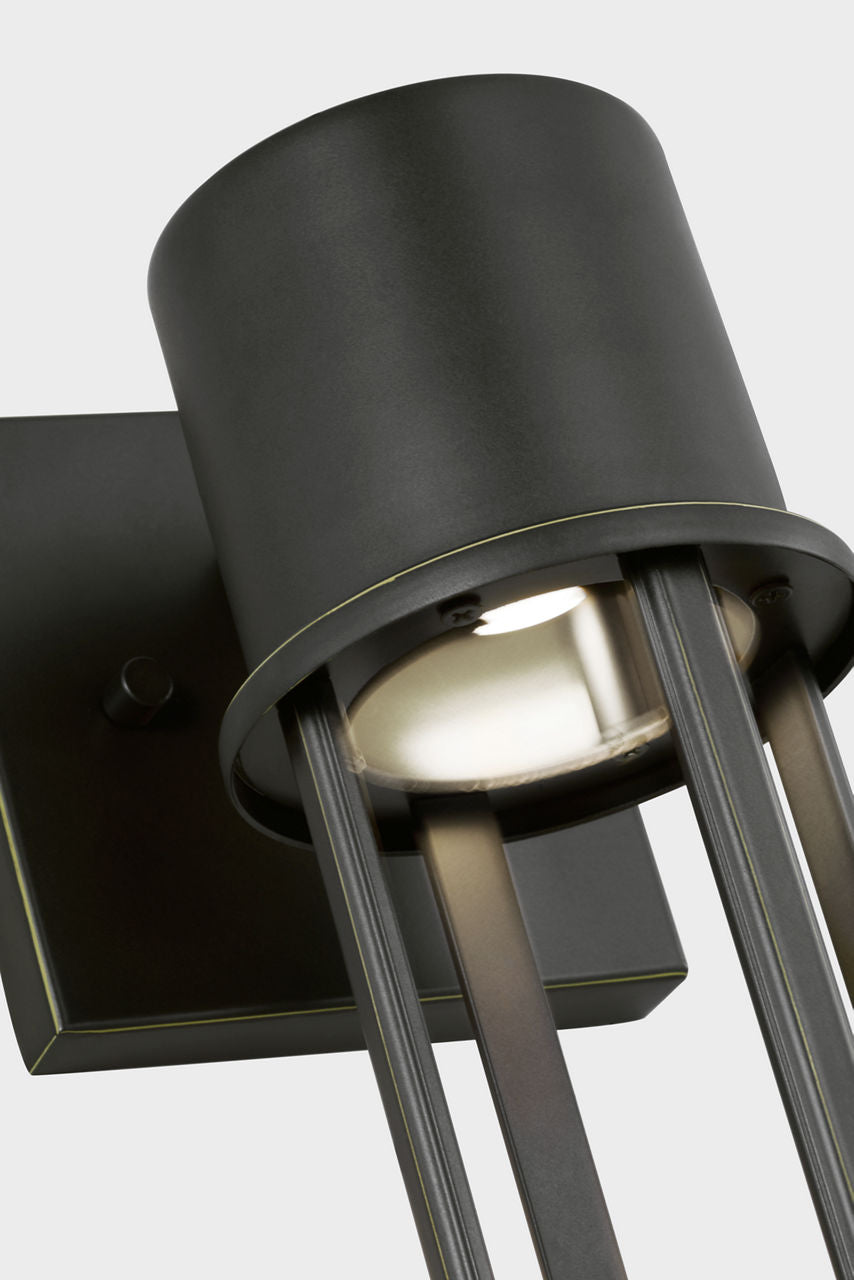 Union Small LED Outdoor Wall Lantern Antique Bronze Bulbs Included
