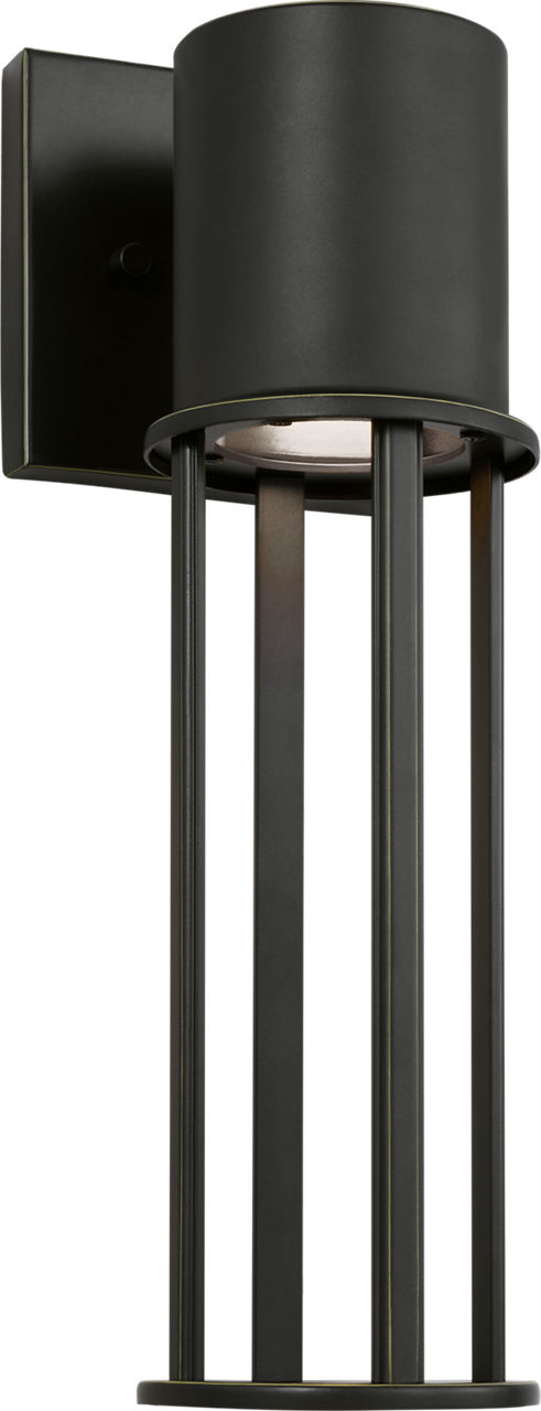 Union Medium LED Outdoor Wall Lantern Antique Bronze Bulbs Inc