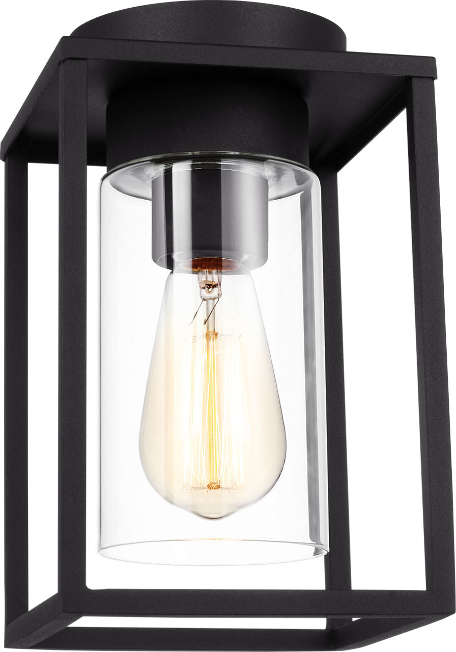 Vado One Light Outdoor Flush Mount Black Bulbs Inc