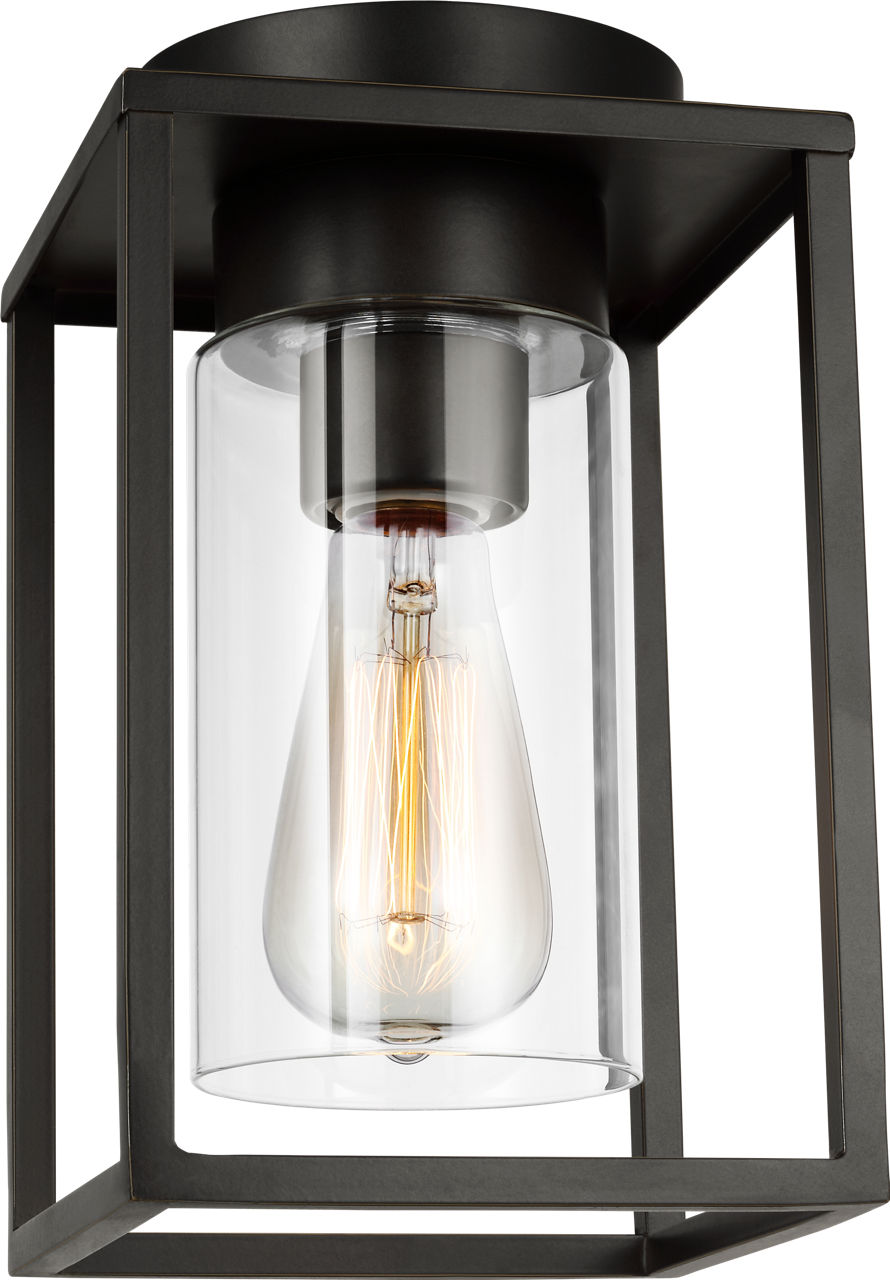 Vado One Light Outdoor Flush Mount Antique Bronze Bulbs Included