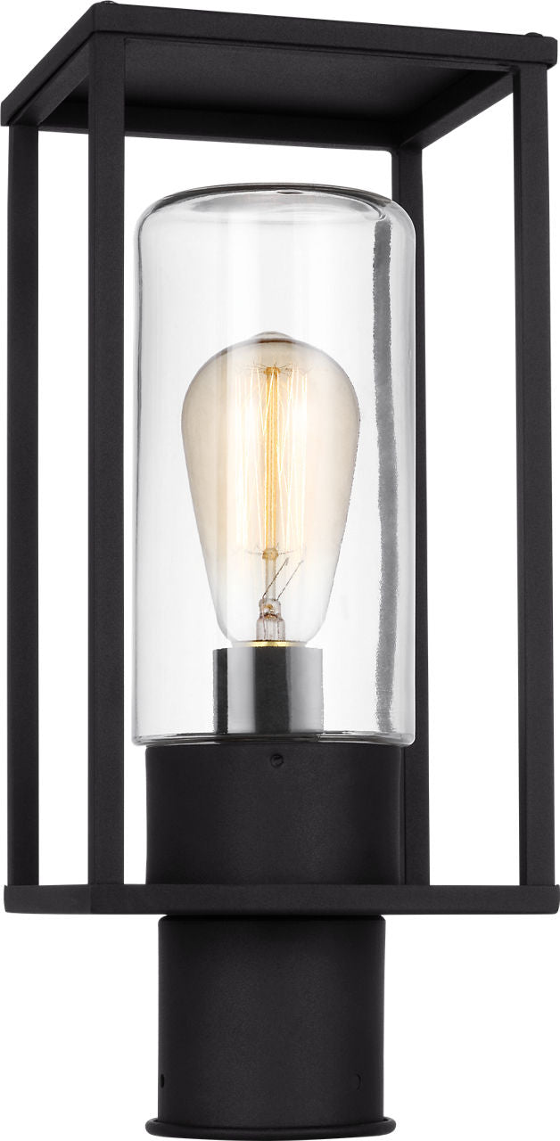 Vado One Light Outdoor Post Lantern Black Bulbs Included