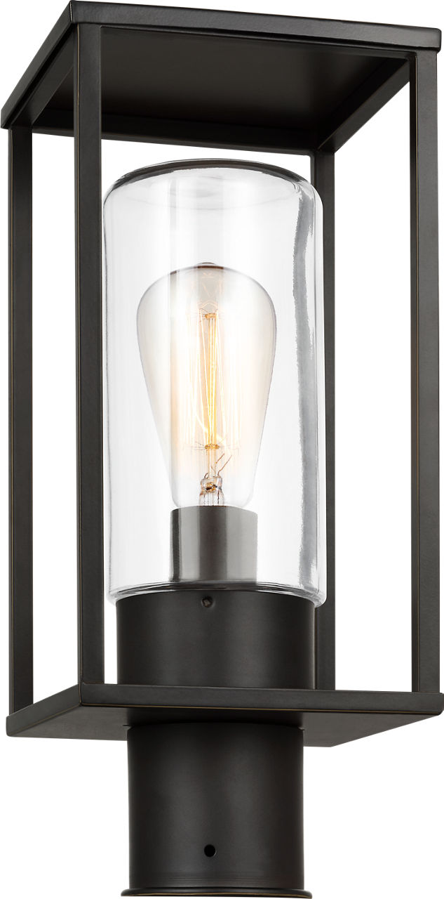 Vado One Light Outdoor Post Lantern Antique Bronze Bulbs Inc