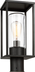 Vado One Light Outdoor Post Lantern Black Bulbs Included