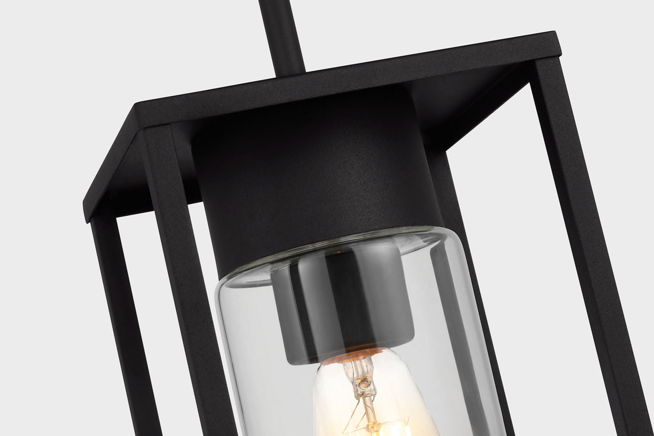 Vado One Light Outdoor Pendant Lantern Black Bulbs Included