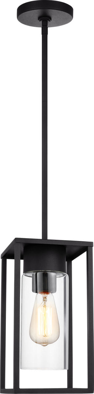 Vado One Light Outdoor Pendant Lantern Black Bulbs Included