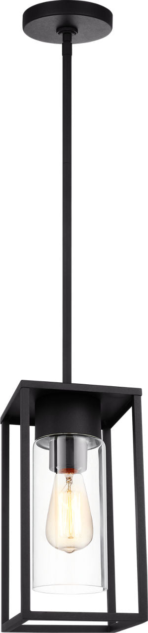 Vado One Light Outdoor Pendant Lantern Black