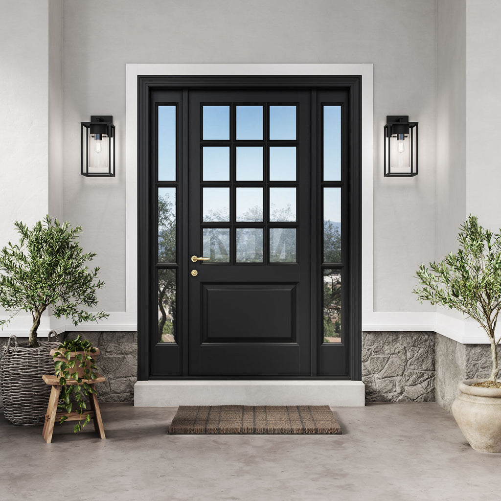 Vado Extra Large One Light Outdoor Wall Lantern Black