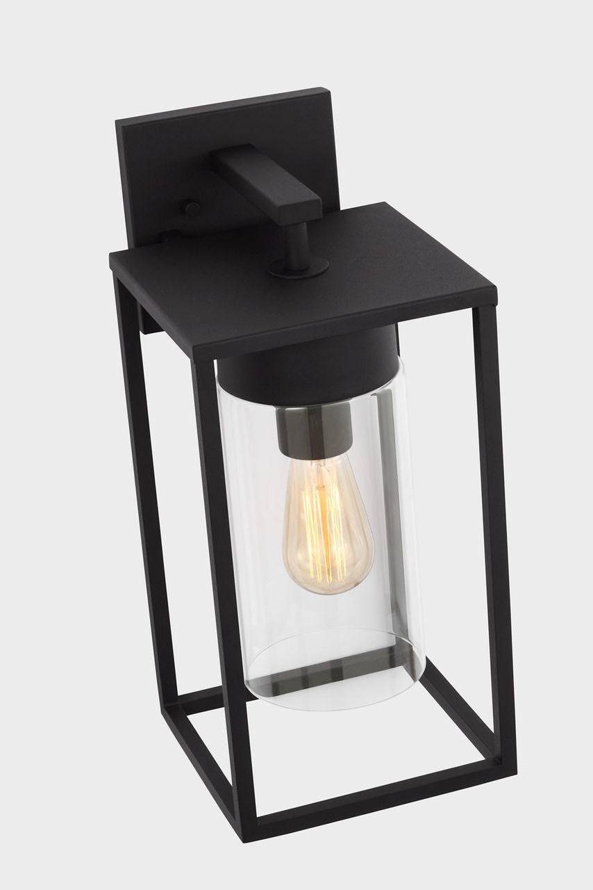 Vado Large One Light Outdoor Wall Lantern Black