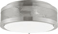 Vander Medium Flush Mount | Brushed Nickel | Etched Glass / White Inside Bulb(s) Not Included