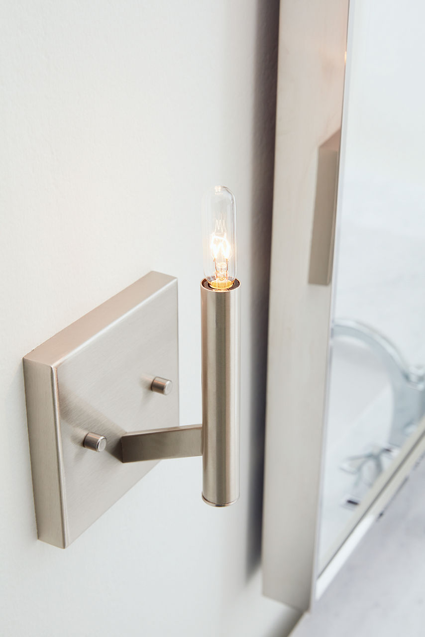 Vector One Light Wall / Bath Sconce Brushed Nickel