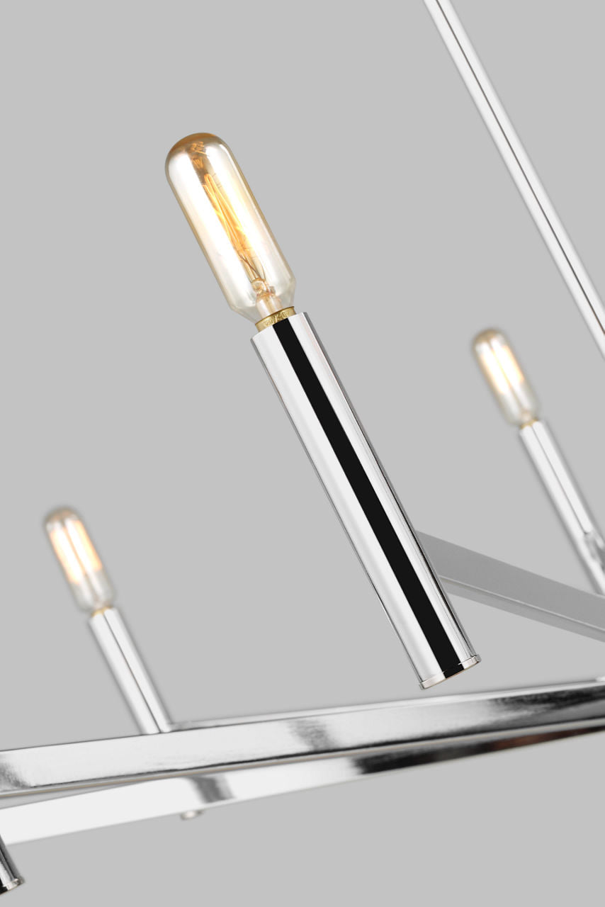Vector Nine Light Chandelier Chrome Bulbs Inc