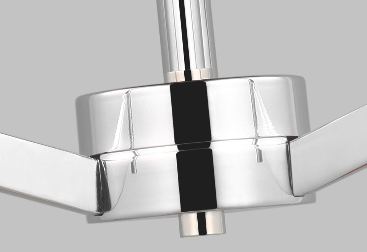Vector Three Light Chandelier Chrome