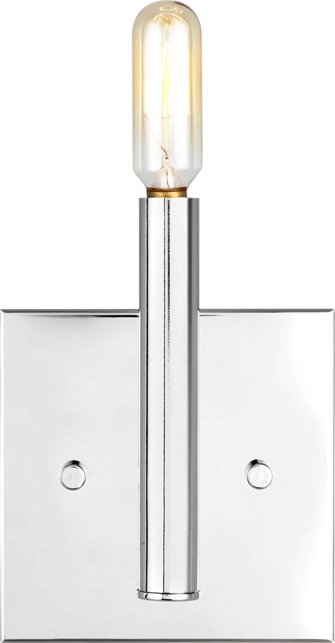 Vector One Light Wall / Bath Sconce Chrome Bulbs Included