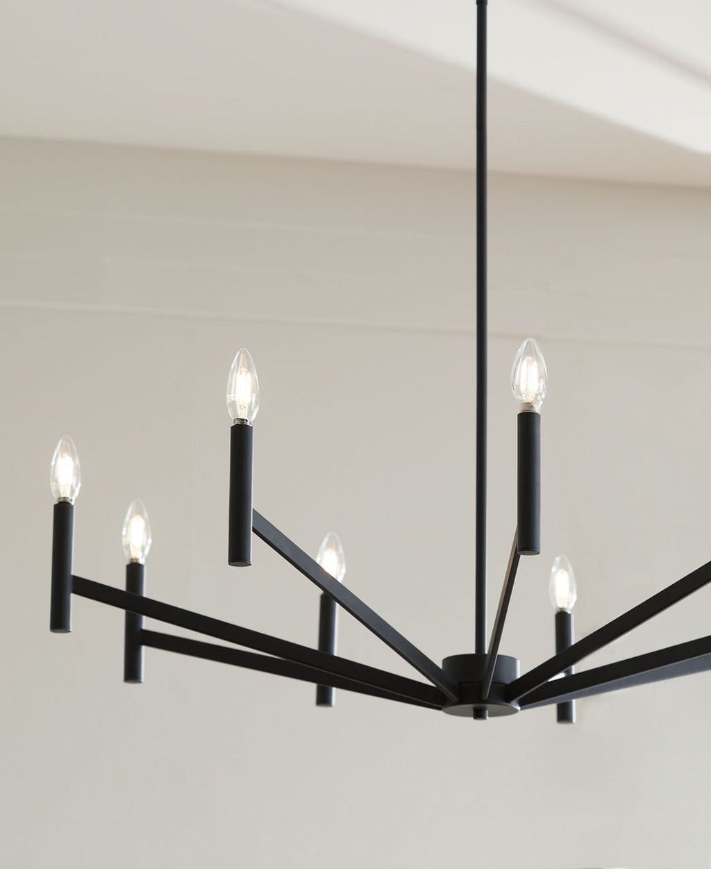 Vector Nine Light Chandelier Midnight Black