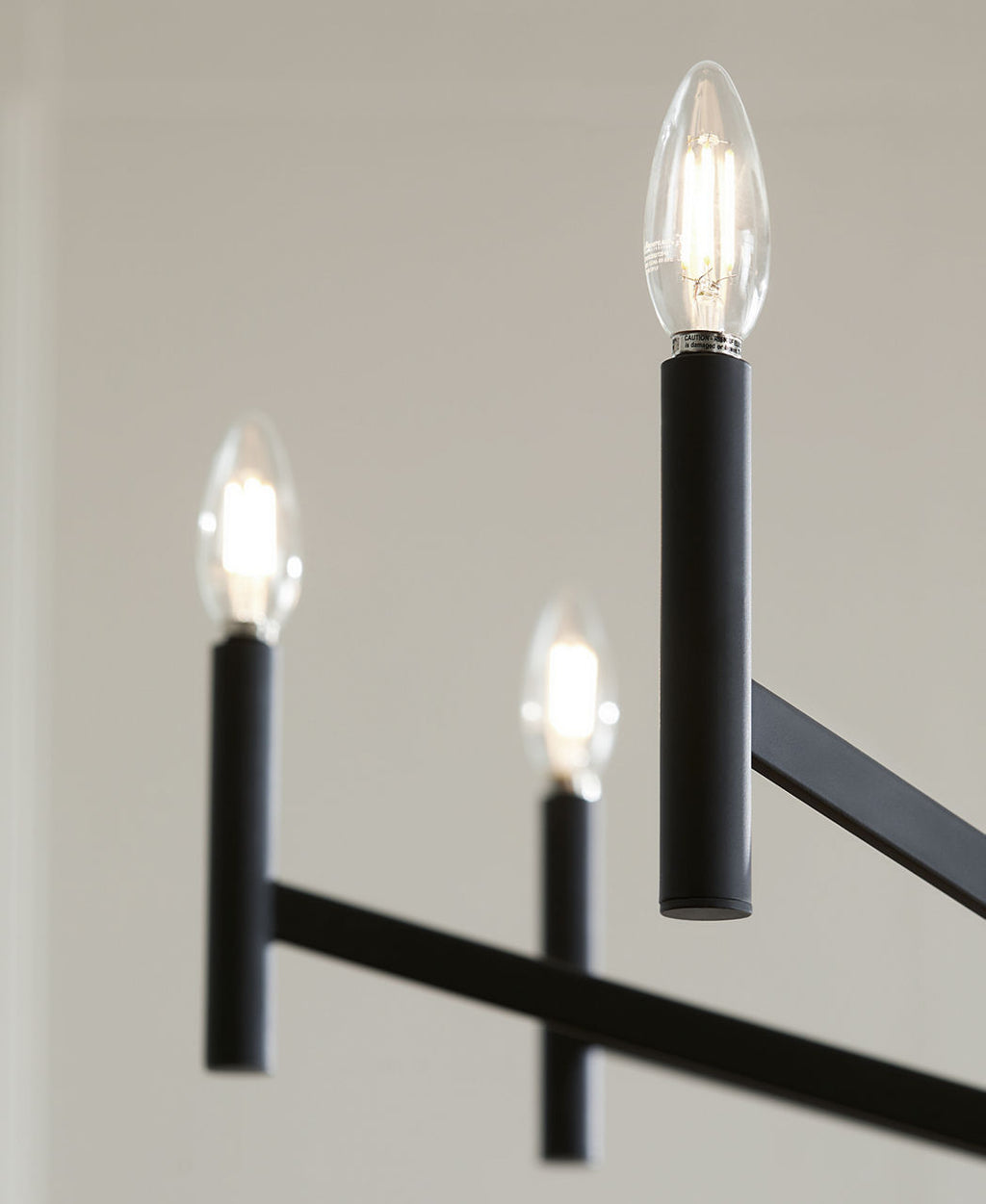Vector Nine Light Chandelier Midnight Black