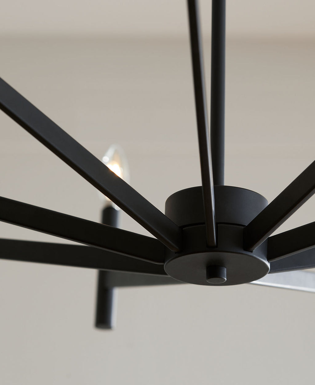 Vector Nine Light Chandelier Midnight Black