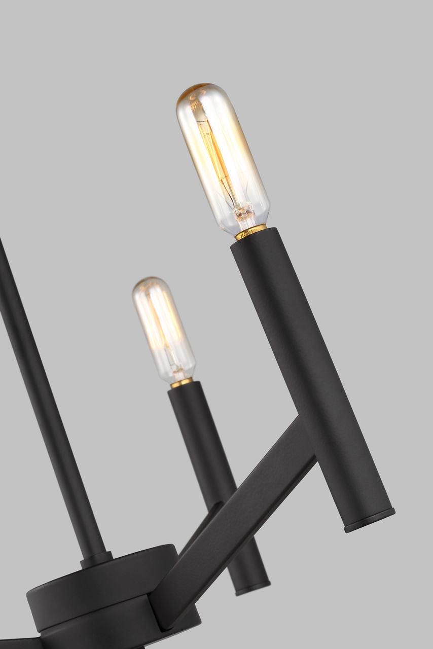 Vector Three Light Chandelier Midnight Black